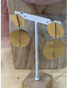 Boucle d'oreilles doré pendentifs