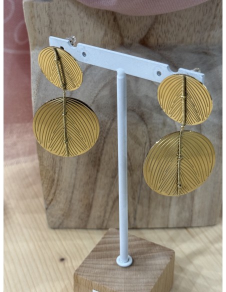 Boucle d'oreilles doré pendentifs